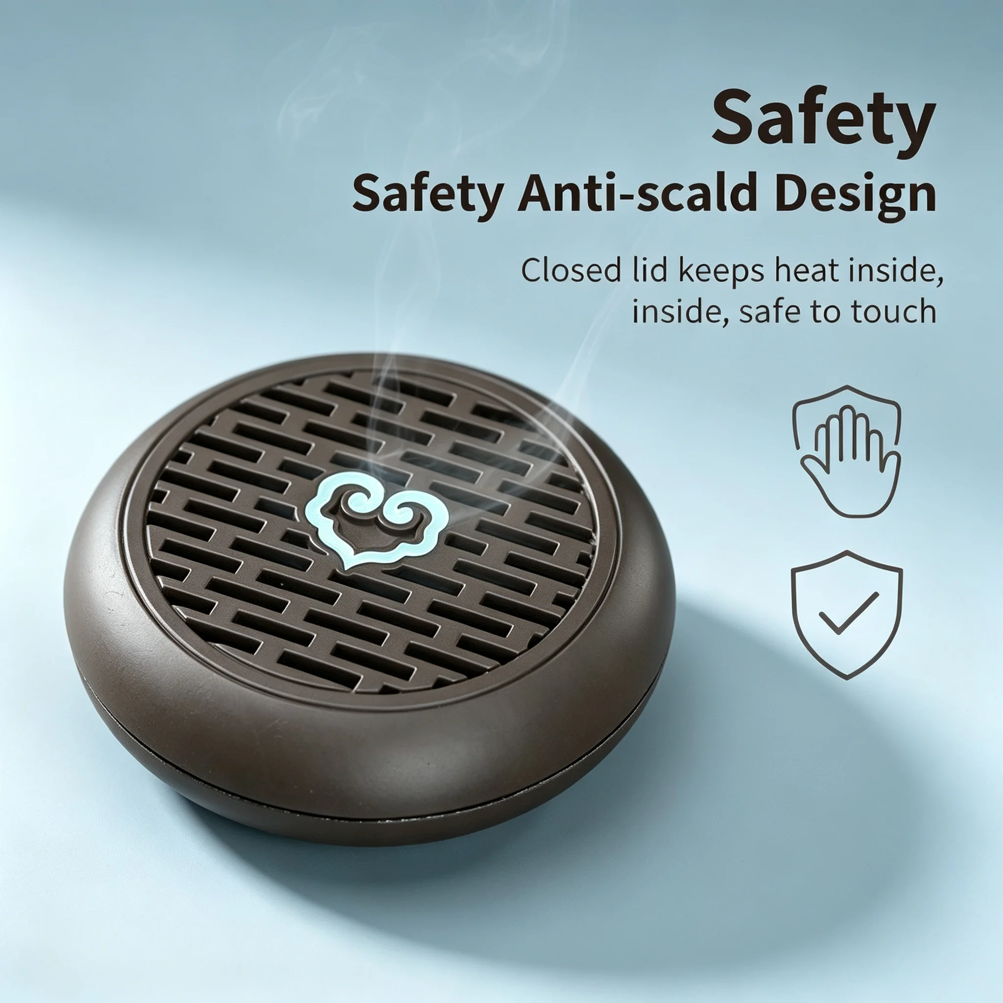 Cloud Pattern Incense Holder, Detachable Censer, Comes with Fireproof Mat, Indoor Meditation and Tea Room Aromatherapy Decor