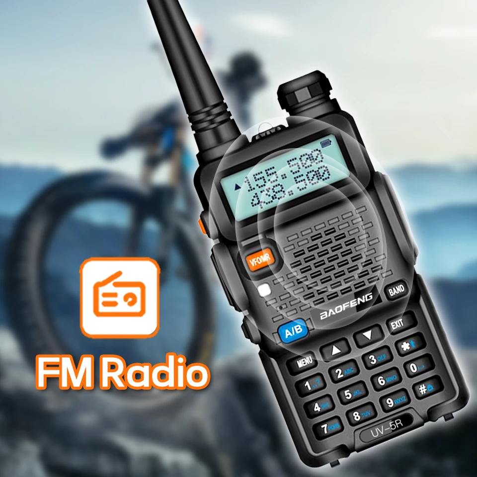 عالية الطاقة UV-5R 5 واط/8 واط Baofeng اسلكية تخاطب ثنائي النطاق VHF UHF FM طويلة المدى 128CH 1800 مللي أمبير المحمولة المحمولة اتجاهين أجهزة الراديو #4