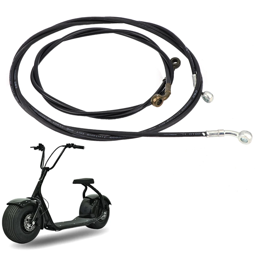 1 peça de mangueira de freio de tubo de motocicleta 1200mm/2300mm mangueira flexível hidráulica com acessórios banjo para peças de scooter elétrica harley urbana
