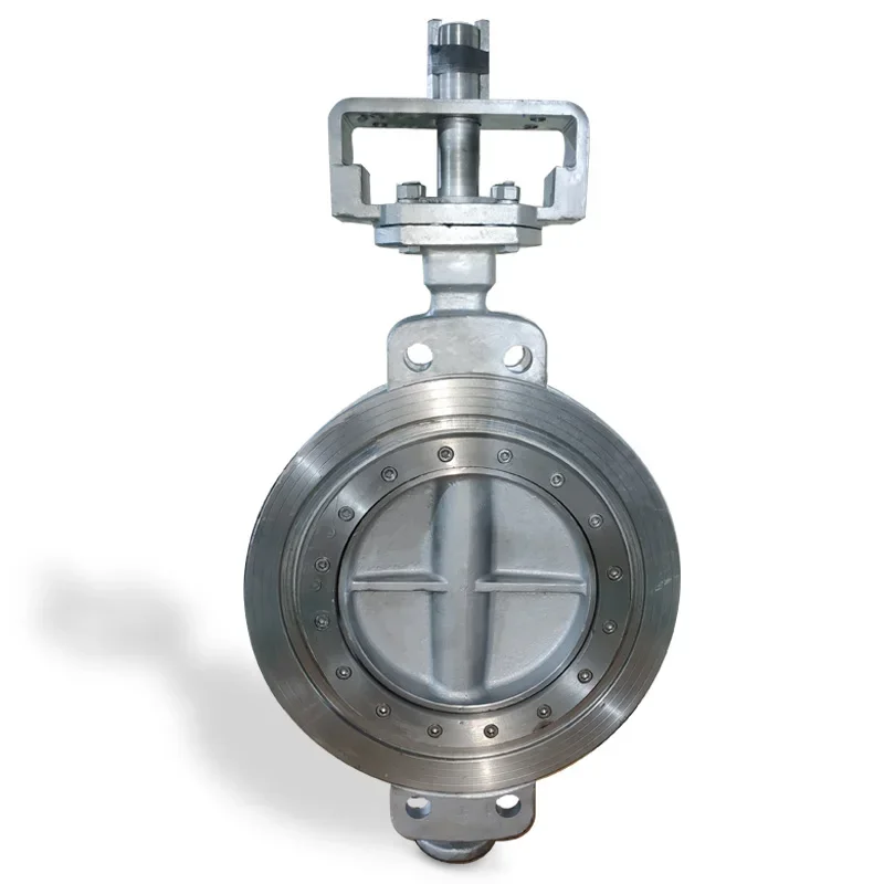 DN350 DN400 WCB 3 Triple Eccentric Hard Seal Butterfly Valve Air Water Oil Stainless Steel 316 PN10 PN16 PN25 Manual