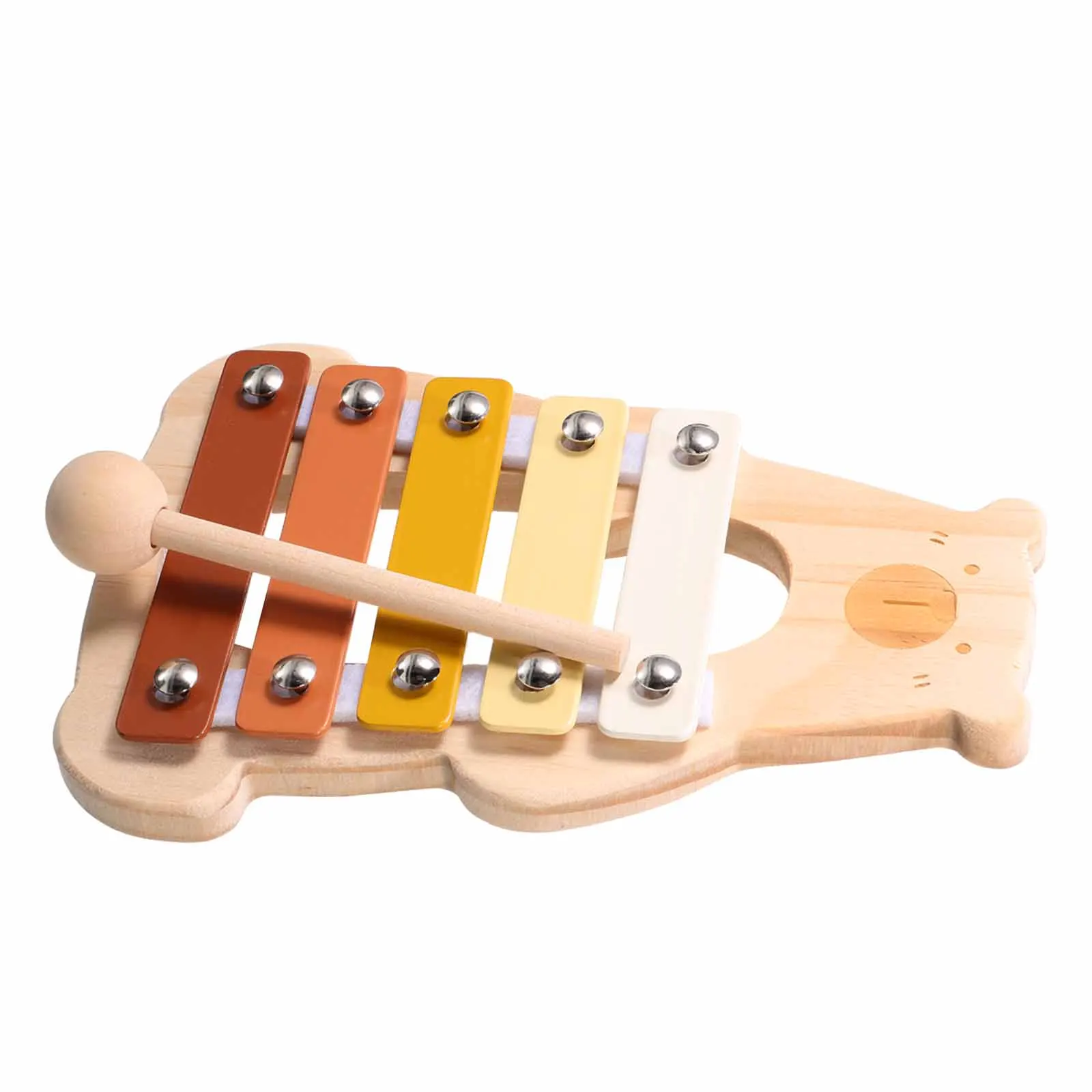 

Bear Shape Wooden Xylophone For Kids Baby Montessori Musical Instruments Learning Play Mini Percussion Instrument Toddler Music