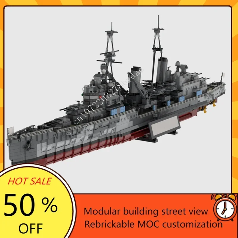 5557PCS MOC HMS 벨파스트 Refit WW2 빌딩 블록 군함 모델 기술 벽돌 세트 DIY 조립 크리 에이 티브 퍼즐 장난감 크리스마스 선물