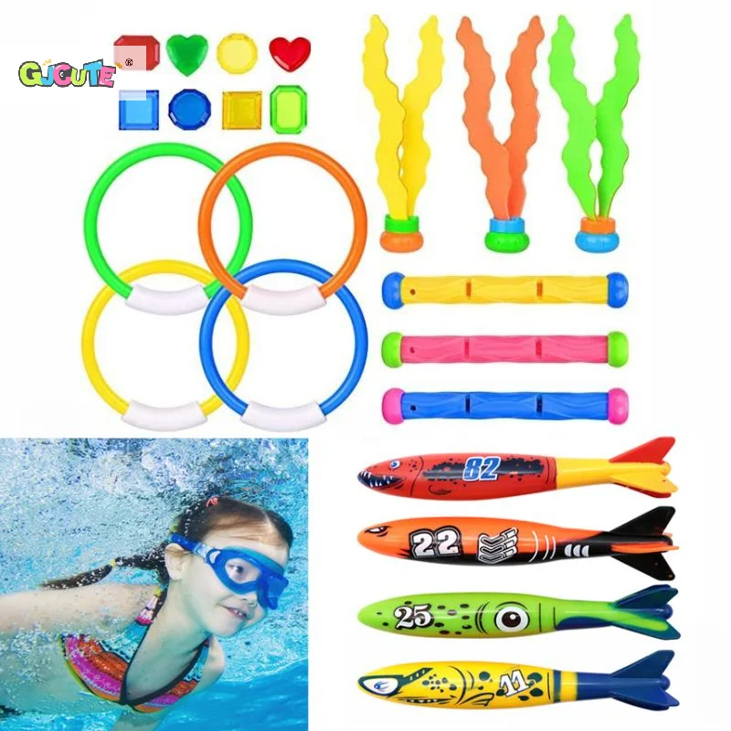 1Pcs Kids Diving Game Toys Set Cartoon Underwater Diving Toys Diving Game Water Sports Toy Set Swimming Pool Accessories