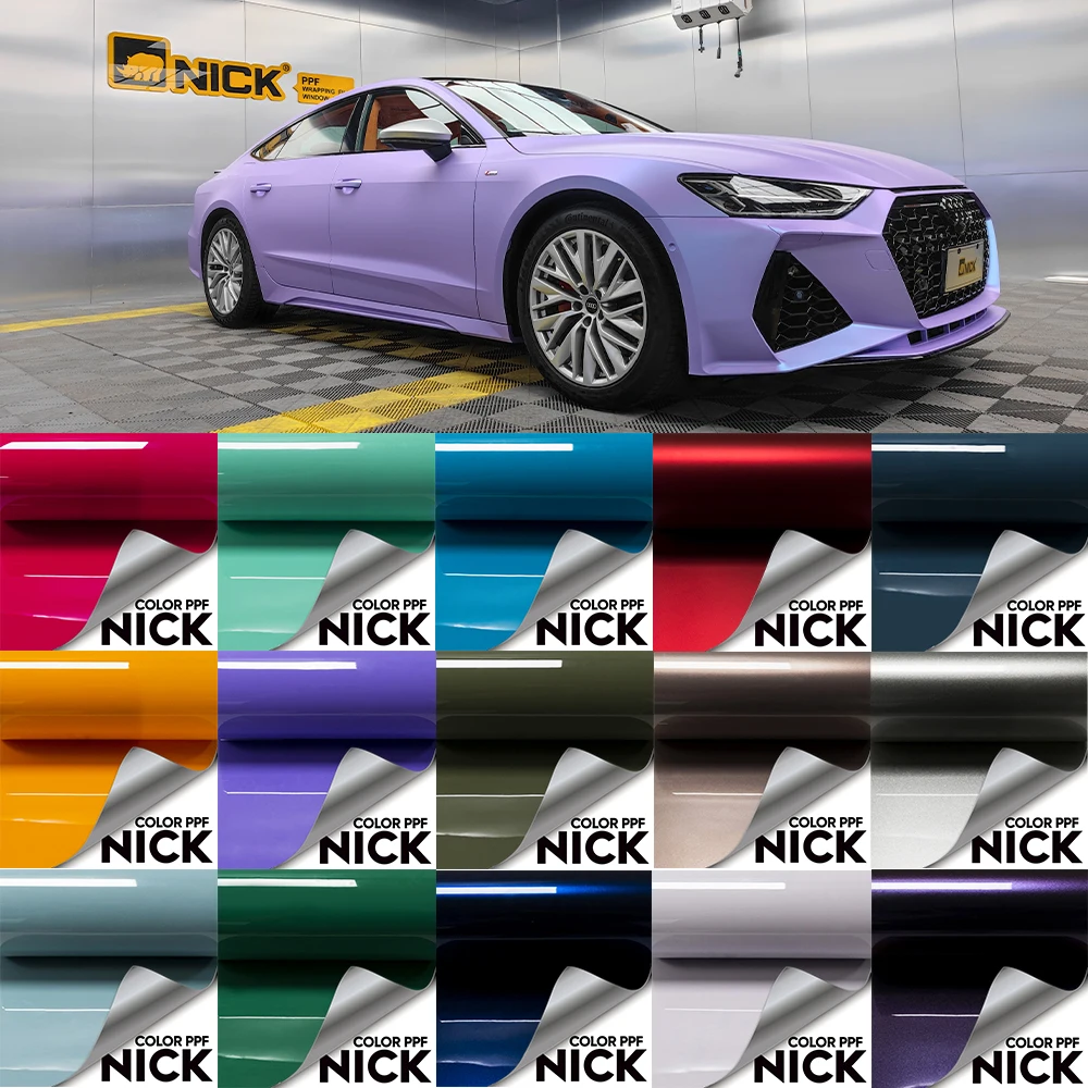 Selbstheilung, kratzfest, Satin, Gunmetal, graue Farbe, TPU, PPF-Farbschutzfolie, Nano-beschichtet, nicht vergilbend, Autofolie