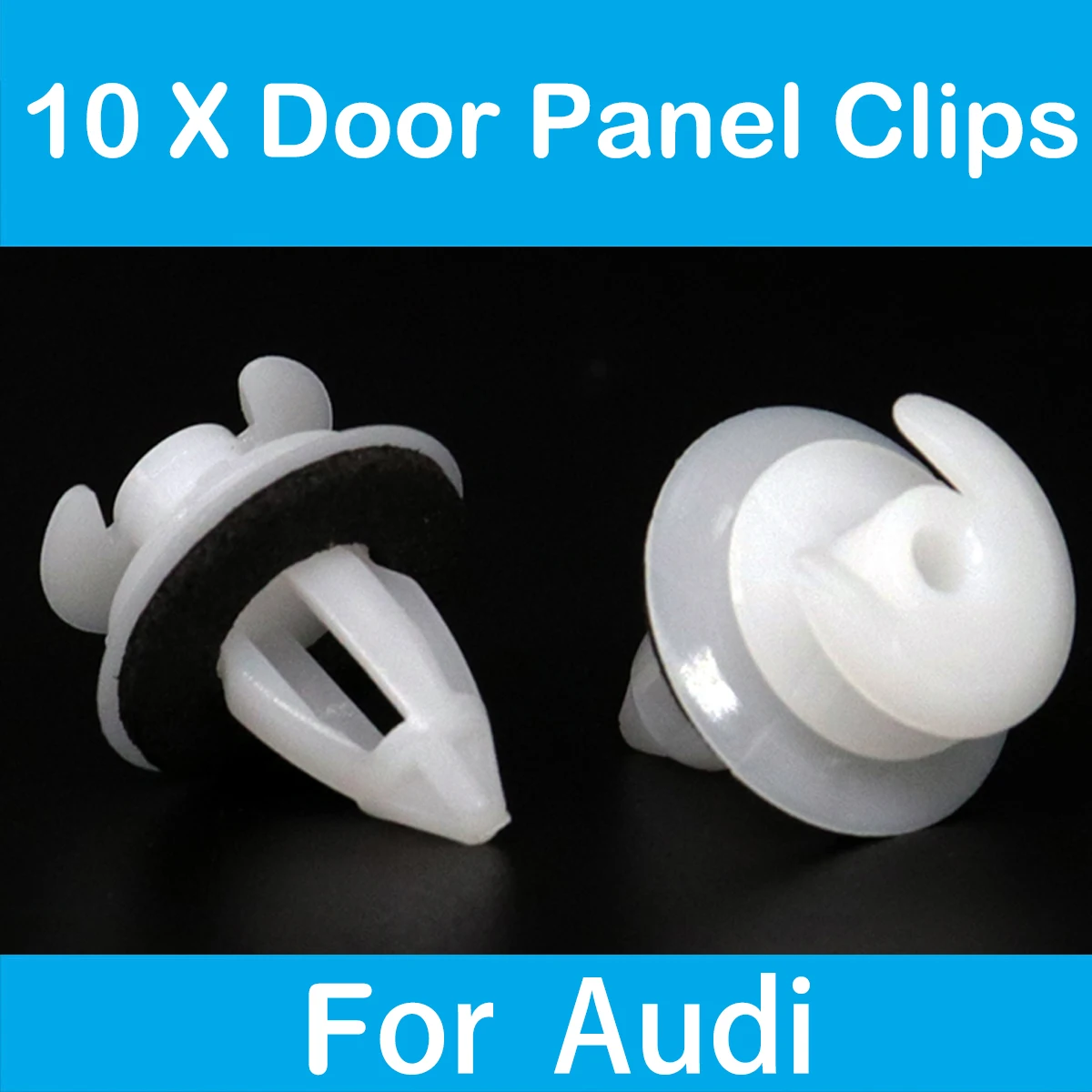 10X Door Panel Card Trim Clips With Foam Gasket For Audi A6 C4 A8 D2 Coupe RS6 V8 Front Rear Interior Fascia Lining Retainer