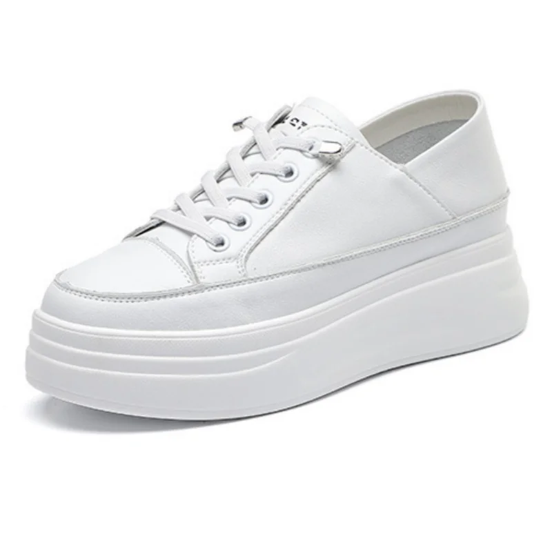 

Повседневные женские кроссовки, новинка весны 2024, модные удобные туфли на плоской подошве со шнуровкой, увеличенная высота, уличные дышащие женские кроссовки