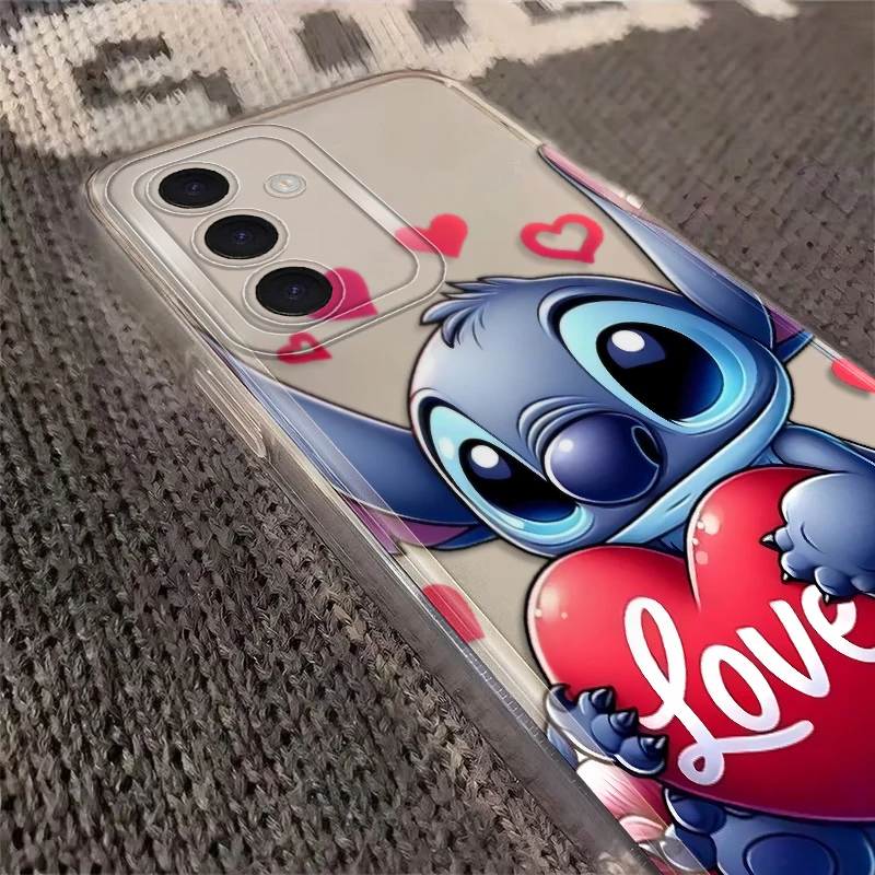 Disney Cute Stitch Phone Case for Samsung Galaxy A26 A71 A04 A73 A06 A56 A31 A02 A20s A16 A72 A05 A36 A50 A03 Clear Soft