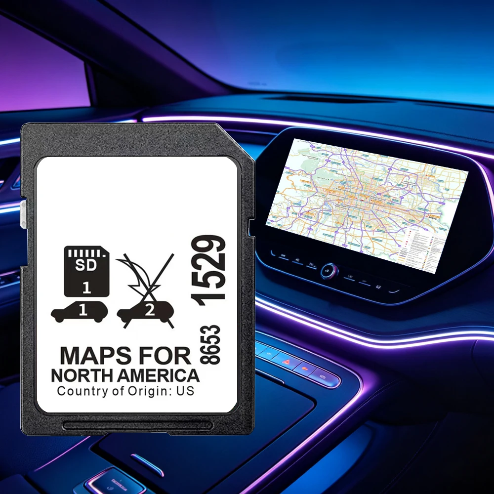 Update 2023 North America USA CAN MEX map GM 8653-1529 Sat Nav for Buick Cadillac Chevrolet GMC Car Navigation GPS 32GB SD Card