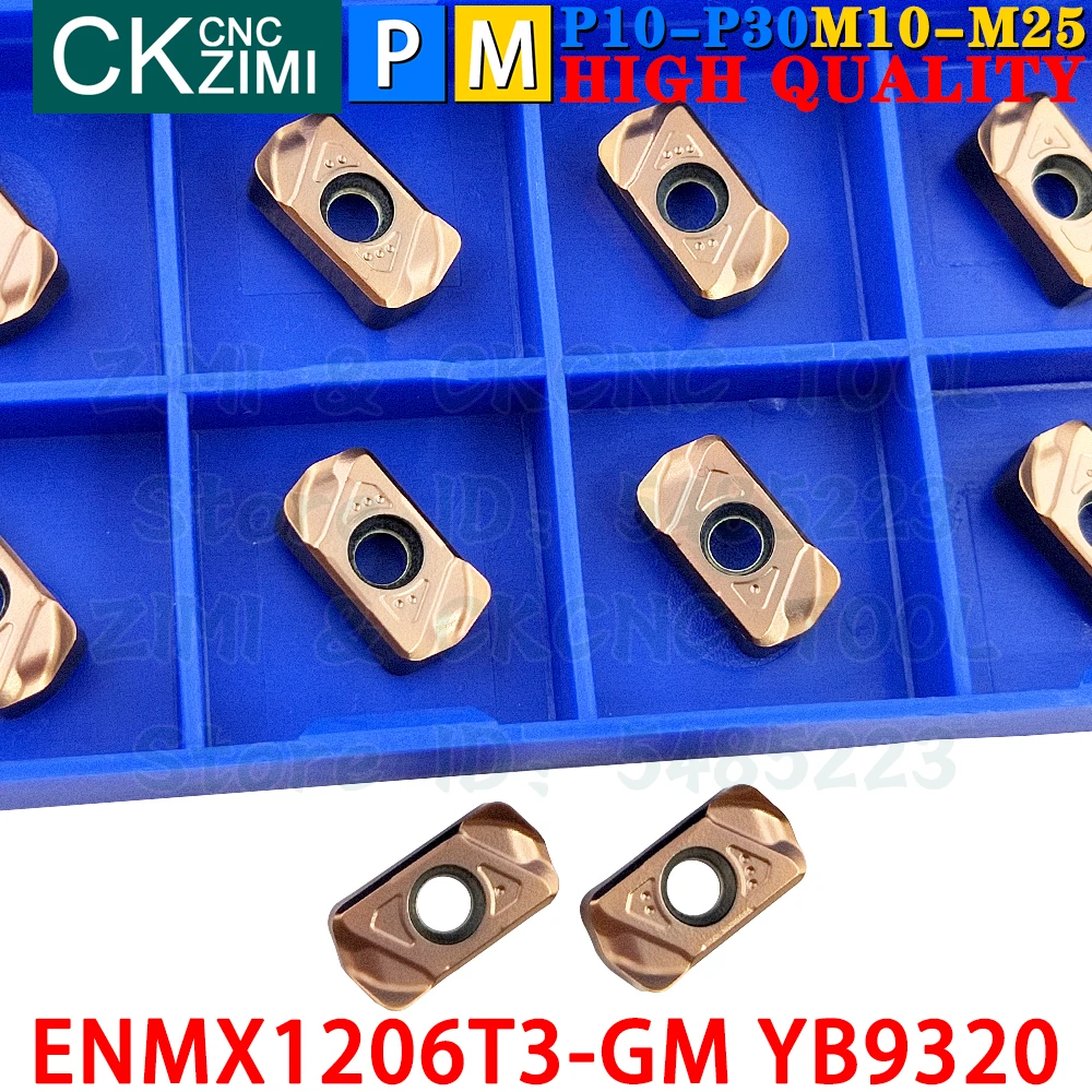 Imagem -02 - Enmx 1206t3 gm Yb9320 Inserções de Metal Duro Inserções de Fresagem de Alimentação Rápida Lnmu Lnmu0303 Enmx1206t3 gm Yb9320 Cnc Torno de Metal Fresadora Ferramenta para Fresa de Face Lnmu03r Enmx1206t3-gm Yb9320