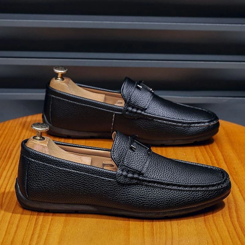 Men's Autumn New One-Step Slip-On Soft Bottom Driving Shoes Youth Casual Stylish Loafer Moccasins
