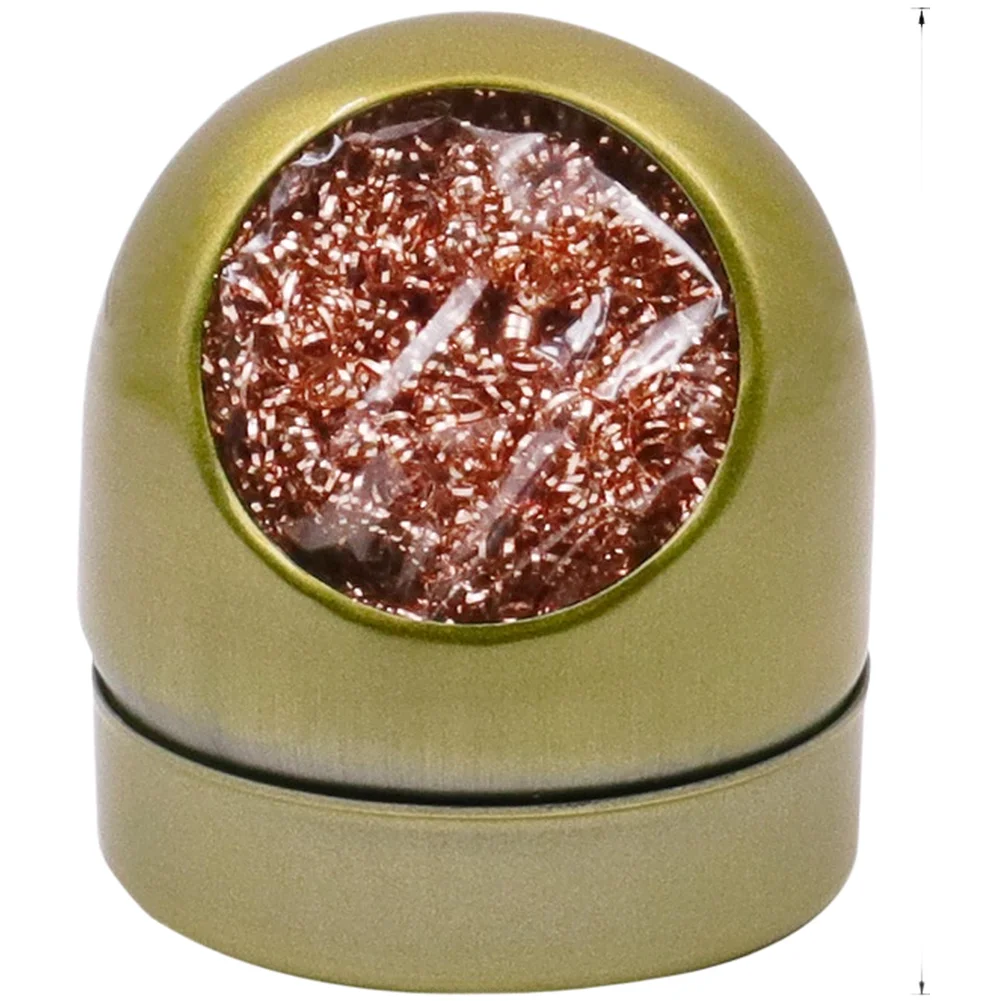 Compact Soldering Iron Tip Cleaner Set Gold and Black Desoldering Ball for Professional and DIY Soldering Tasks