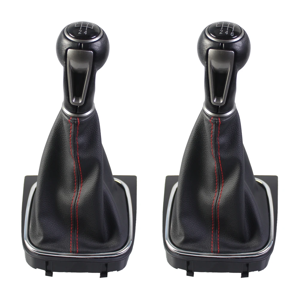 

Ручка переключения передач 5/6-скоростная с кожаным воротником багажника для VW Jetta 5 6 GOLF 6 VI MK5 MK6 5KD 711 113