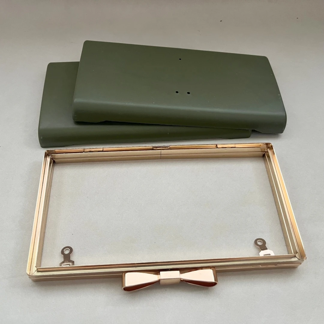 Handmade Box Clutch Frame Metal Bow Head Purse Mold Glue-In Attachment Butterfly Knot Lock for Bag Accessories