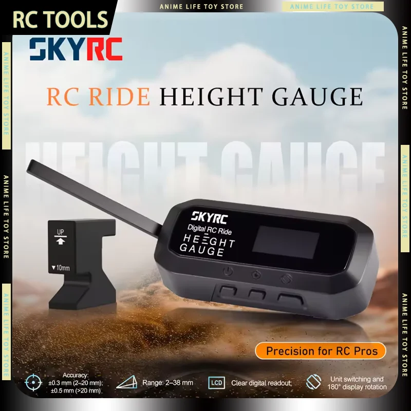 

Измеритель высоты ходовой части SkyRC для радиоуправляемых моделей 1/24, 1/10, 1/8, цифровой, точность 0,1 мм, диапазон 2-38 мм, калибровочный инструмент с вращающимся дисплеем
