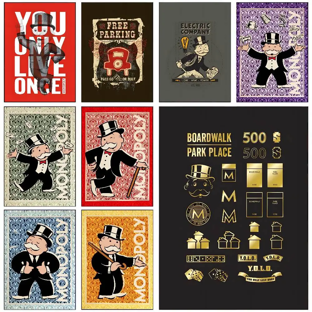 

Anime M-Monopoly Game Poster HD art sticky wall waterproof home living room bedroom bar aesthetic decoration