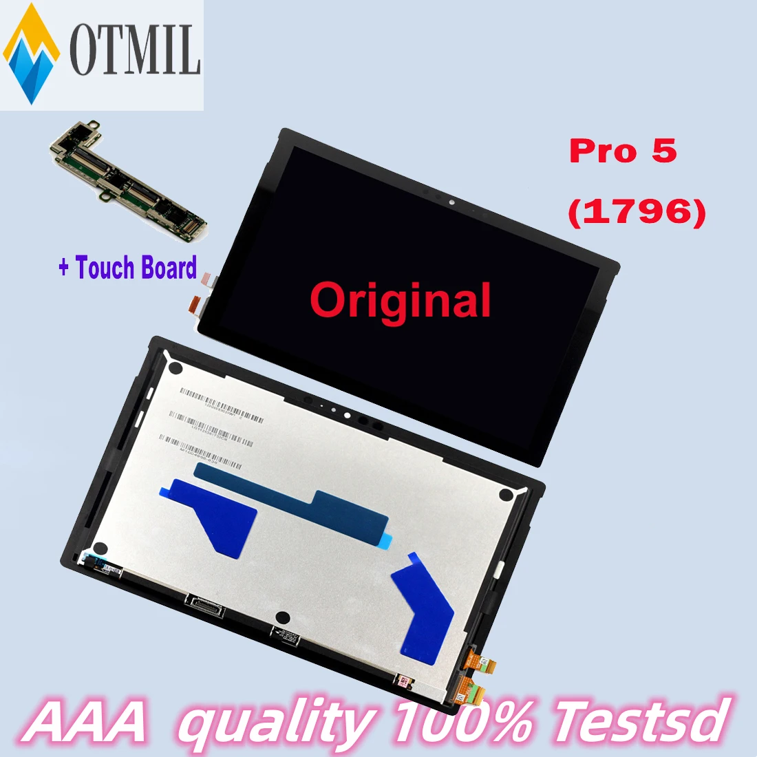 

12.3"AAA+++ Pro5 LCD For Microsoft Surface Pro 5 1796 LCD Display Touch Screen Digitizer Assembly Small Board LP123WQ1 Tools