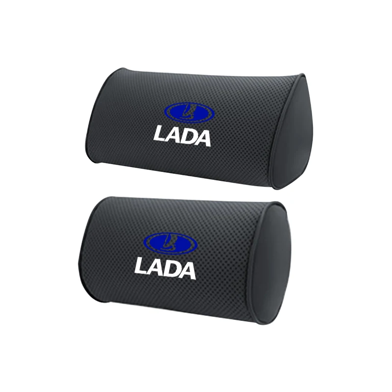 Almohada para el cuello del coche, espuma viscoelástica, soporte Lumbar protector para la espalda, cojín transpirable para aliviar el estrés para Lada Priora Sedan Sport Kalina