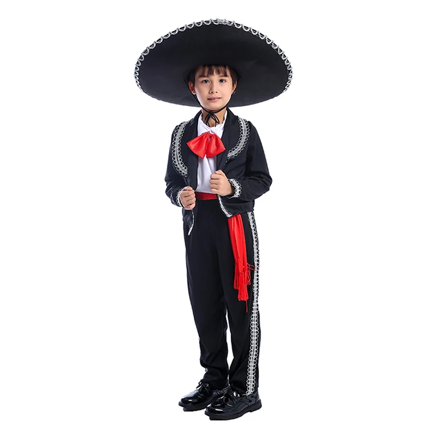 Mexico Dance Tradition Mariachi Amigo Cosplay Anime Halloween Kostuum Kid Fancy Optreden Dress Festival Carnaval Party Maskerade