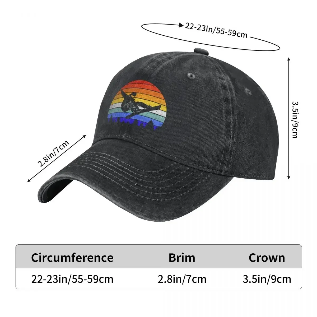 Vintage Retro Snowboarder Sunset Snowboard I Baseball Cap western Hat Anime Big Size Hat Golf Wear Ladies Men's