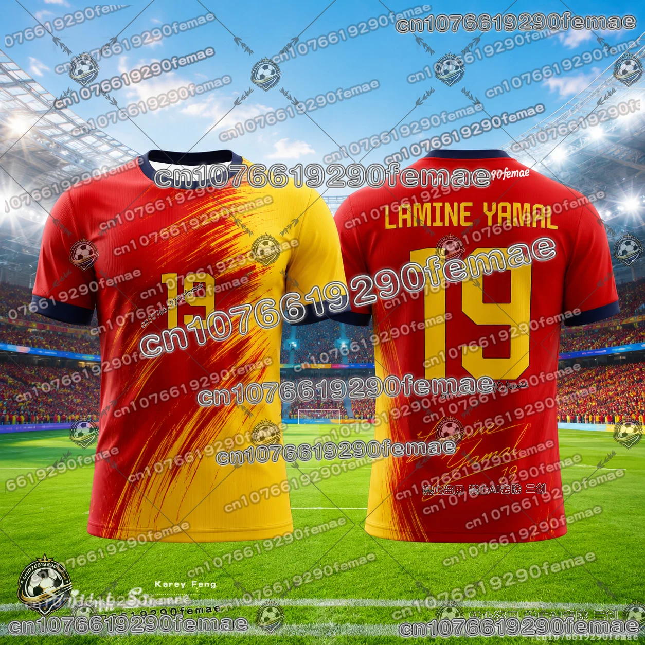Summer Spain Team Yamal Football Jersey Kids Adults Personalized Collectible Soccer Shirt Training Match Sports Top
