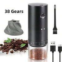 2024 New Portable Electric Coffee Grinder 38 Gears Adjustment Ceramic Filter Long Battery Life One-Button Start Bean Grinder