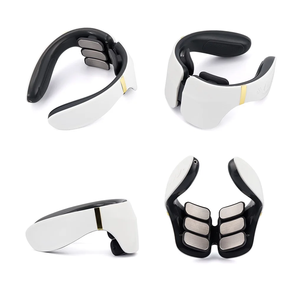 6-Zone Neck Massager Neck Entspannung 15 Ebenen Festigkeit Kneten Halswirbel Muscle Hammer ZEHN Elektrischen impuls Heizung Therapie