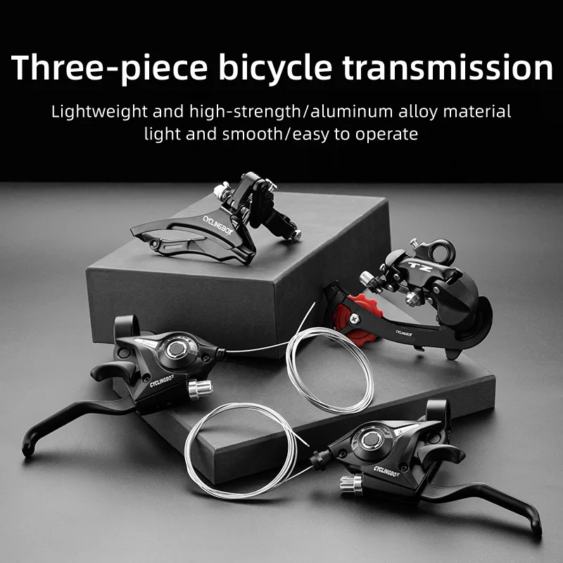 

Bicycle transmission set road bike handlebar double control transmission conjoined front rear finger brake Cycling accessories
