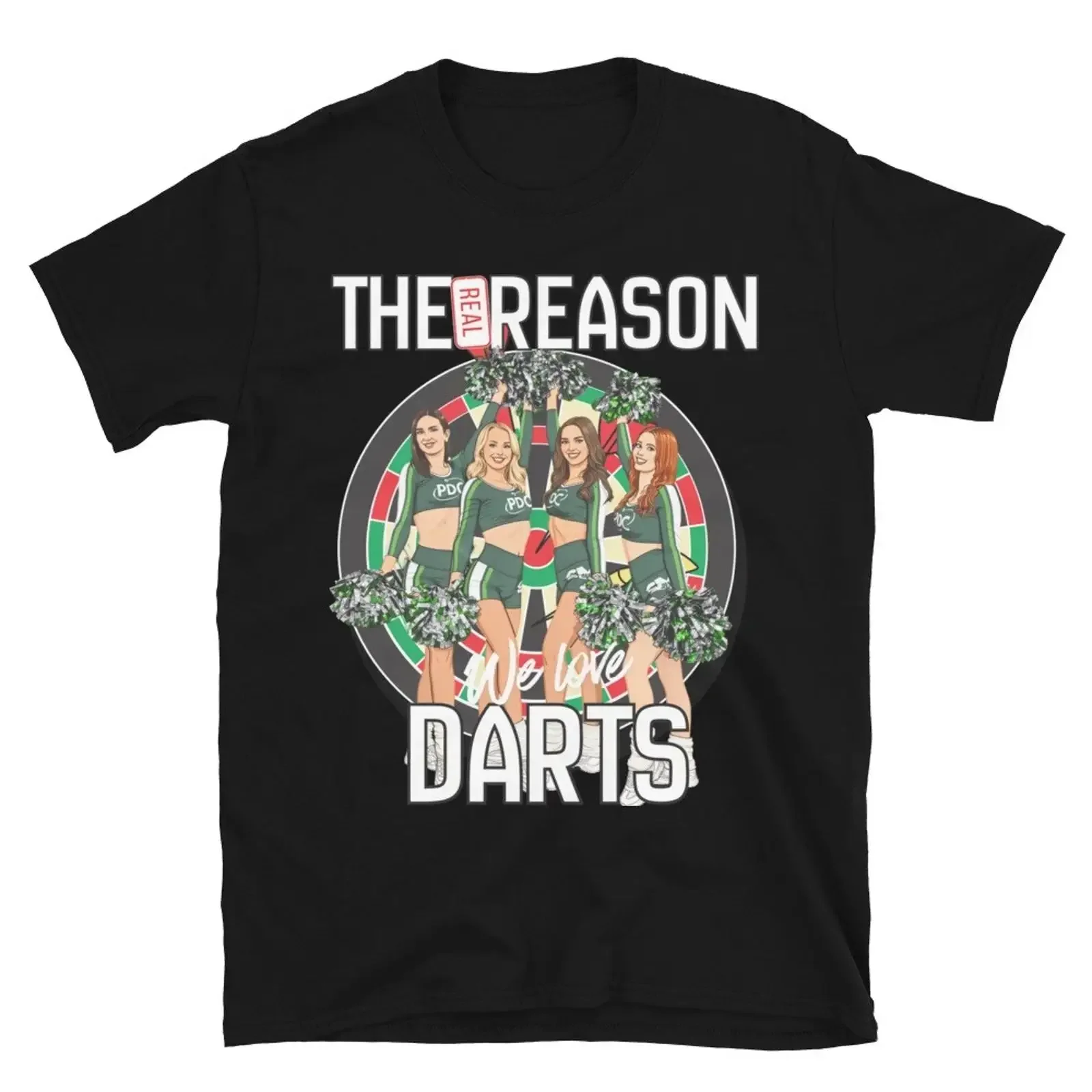 The Real Reason We Love Darts T Shirt Funny vintage Washed Soft Casual streetwear Unisex Breathable Slightly Stylish