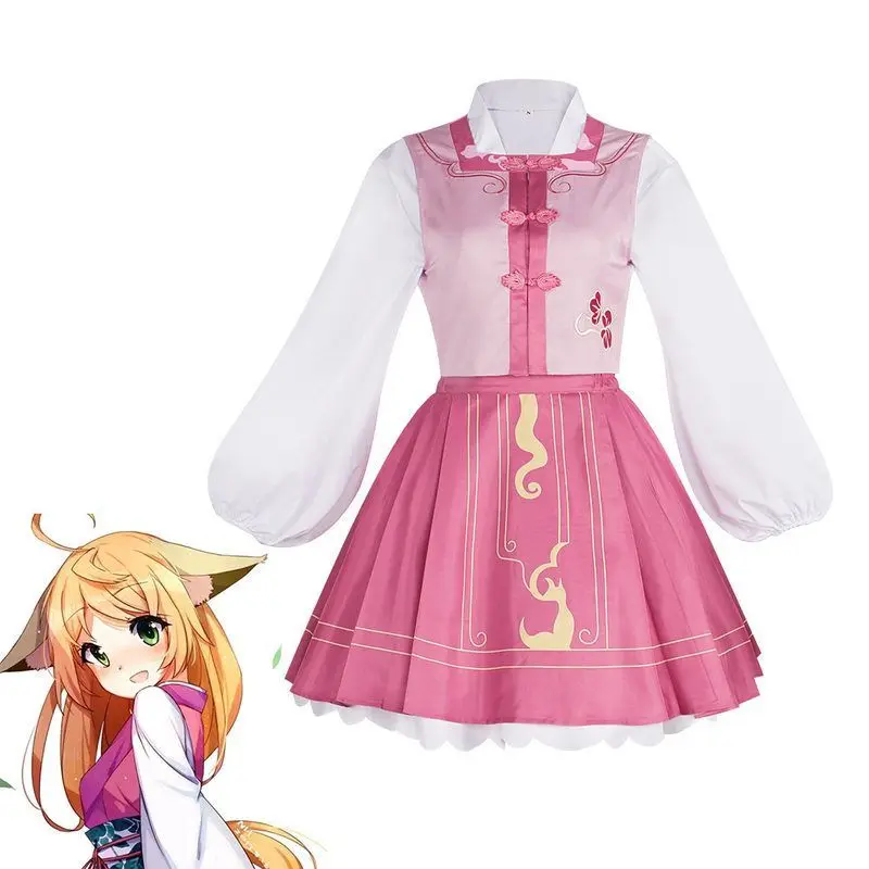 

Розовая юбка Косплей Костюм Дух Матчер Хэллоуин Производительность orm Tsukiuma Red Tsukiuma Su Традиционный Китай...