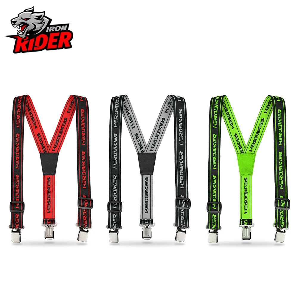 

Heavy Duty Braces Straps For Motorcycle Riding Pants Elastic Adjustable Y Back Suspender Straps For Motocross Sports Pant