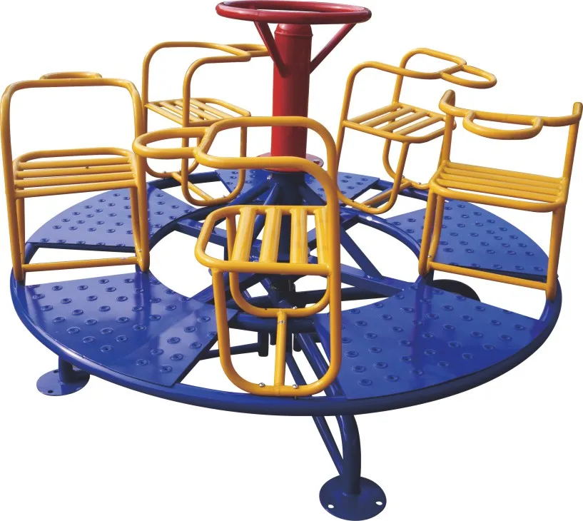 

2026 High Quality Plastic Children's Entertainment Carousel Steering Wheel Swivel Chair Customized Color Outdoor Amusement Equip