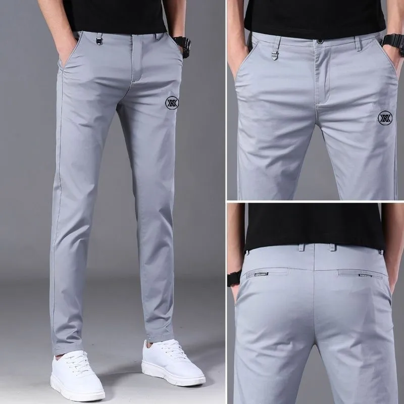 

2024 Golf Pant Men High Quality Elastic Cotton Suit Pants Spring Autumn Man Golf Cargo Trousers Business Leisure Golf Pants 골프웨어