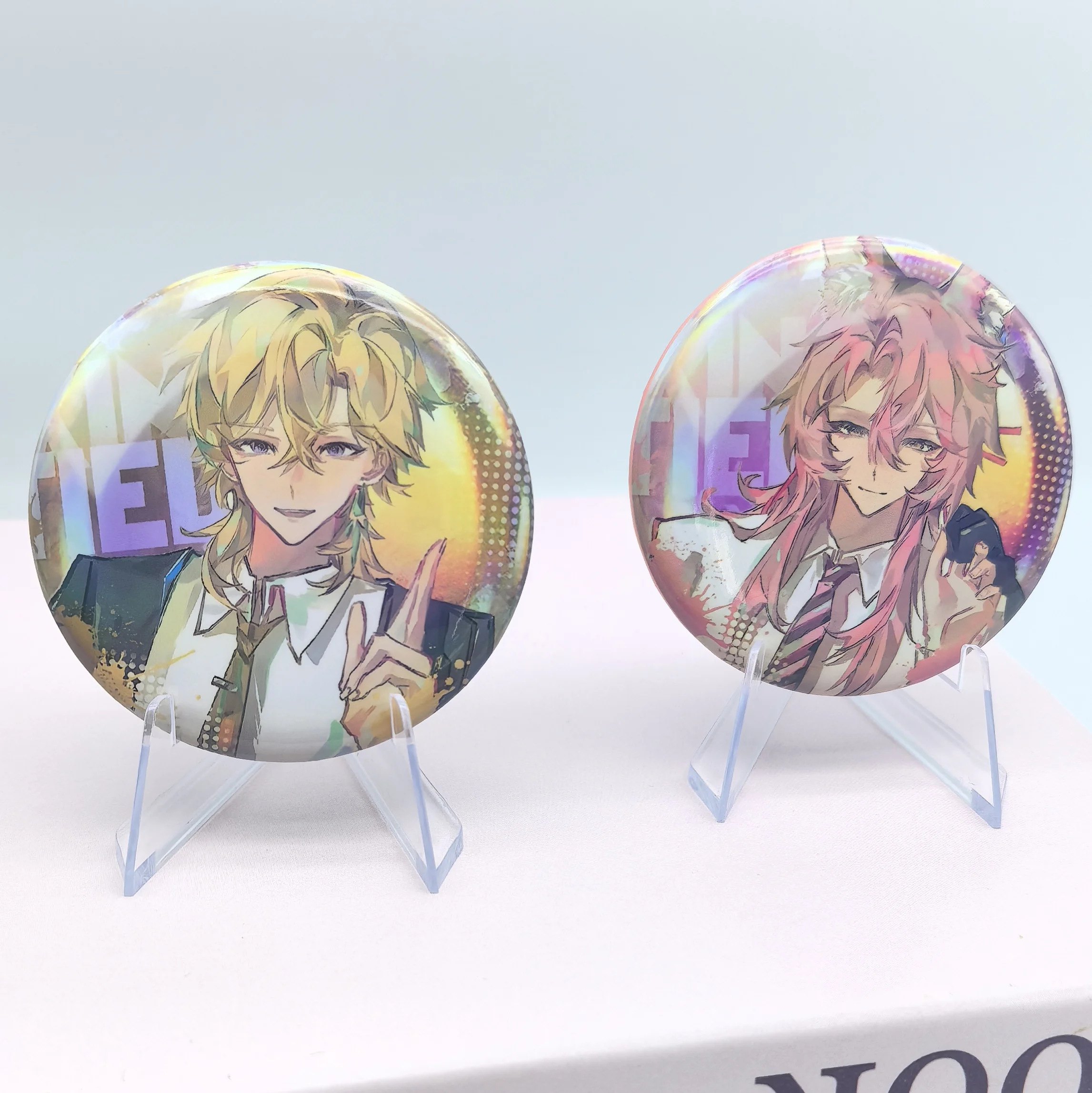 1Pc Honkai: Star Rail Jingyuan Aventurine Cosplay Anime 58MM Badge Brooch Set Pretty Pin Boys Girls Backpack Decoration Waist Ba