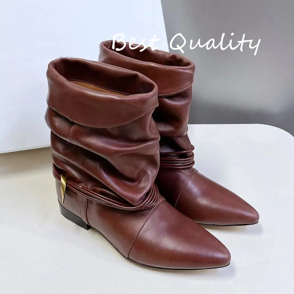 Hot Sale Classic Chelsea Boots For Women Pointy Toe Suede Leather Chunky Heel Ankle Boots Winter Fashion Party Designer Boots