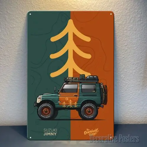 1p,Jimny  Car Metal Poster - Collectable Tin Sign - Size:inch