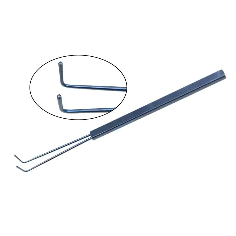 

GREATLH Ophthalmic Double Ended Manson Hook Surgical Hook Titanium Alloy Ophtahlmic Eye Instrument