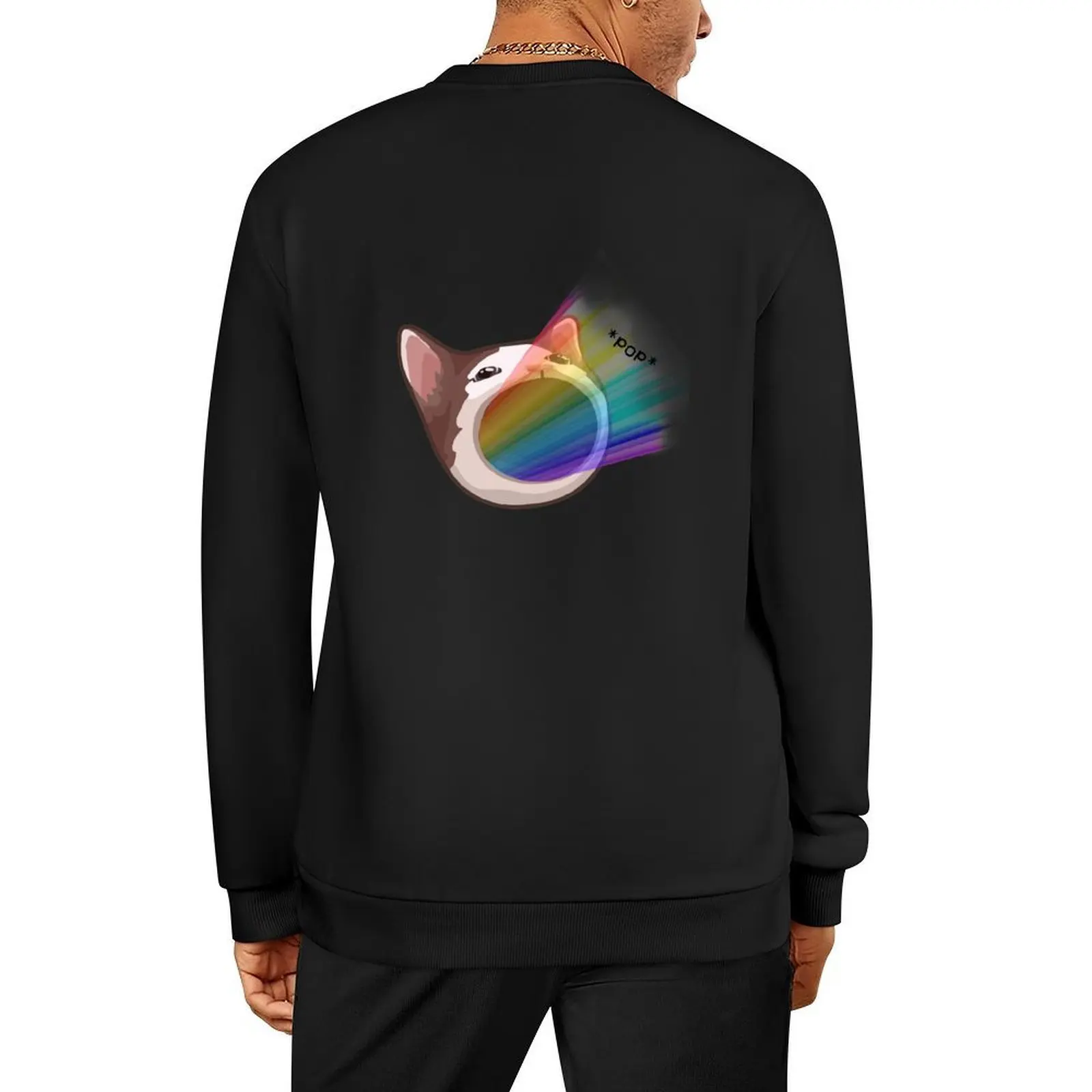 

cute rainbow cat Pullover men's autumn clothes fashion men men's coat mens clothing new sweatshirt