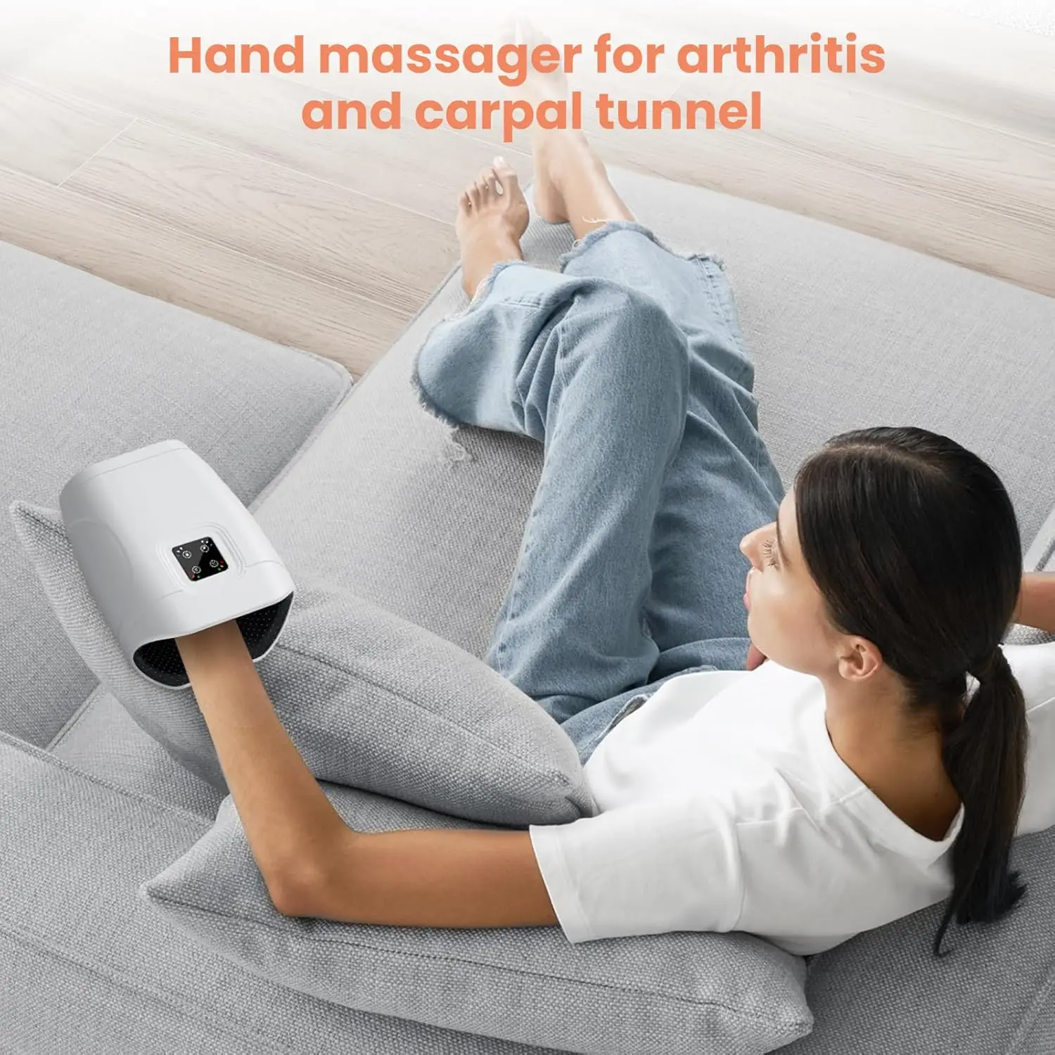 Cordless Hand Massager with Heat & Compression for Arthritis, Carpal Tunnel Relief – Perfect Gift for Men & Women