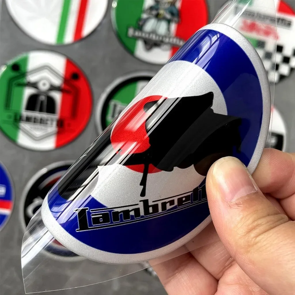 

S T .For Lambretta X300 Soft Glue Sticker Waterproof Epoxy Decal Motocycle Round Decoration For Lambretta X300V 200V 125 G350