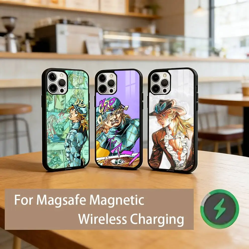 

J-JOJO D-Diego B-Brando Phone Case For iPhone17,16,15,14,13,12,11 Plus,Pro Magnetic For Magsafe Wireless Charging