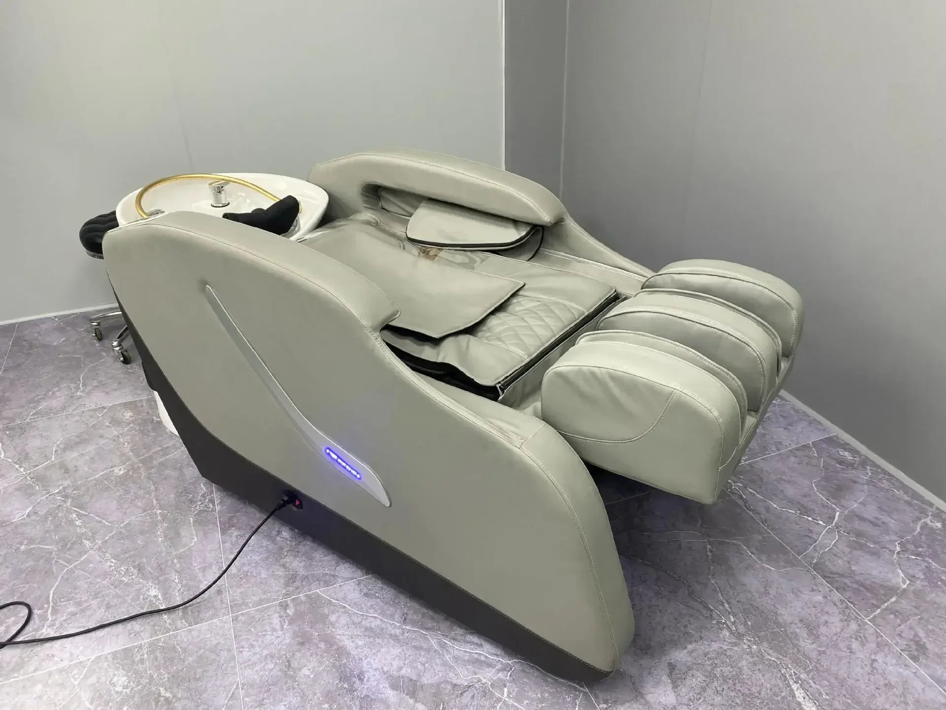 Full-Automatic Intelligent Electric Massage Shampoo Bed Dedicated Ceramic Basin Shampoo Flush Massage Integrated