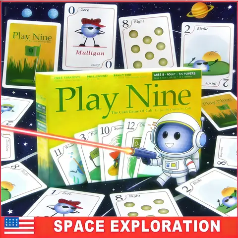 Play Nine The Card Game of Golf, Ages 8 and Up, Couples Date Night Gift, Game Night Favorite, 15 Min Gameplay, Family Friendly Card Game for Kids, Teens & Adults, Great Golf Gift