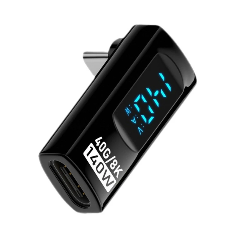 Adaptador USB C macho para fêmea avançado, velocidade transmissão dados 40 Gbps, carga 140