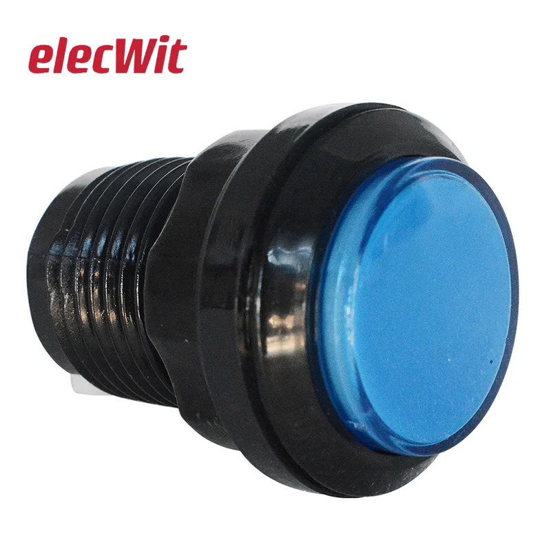 6pcs 33mm Push Button LED Illuminated with Microswitch for DIY Arcade Game Machine Parts DC12V Light Switch