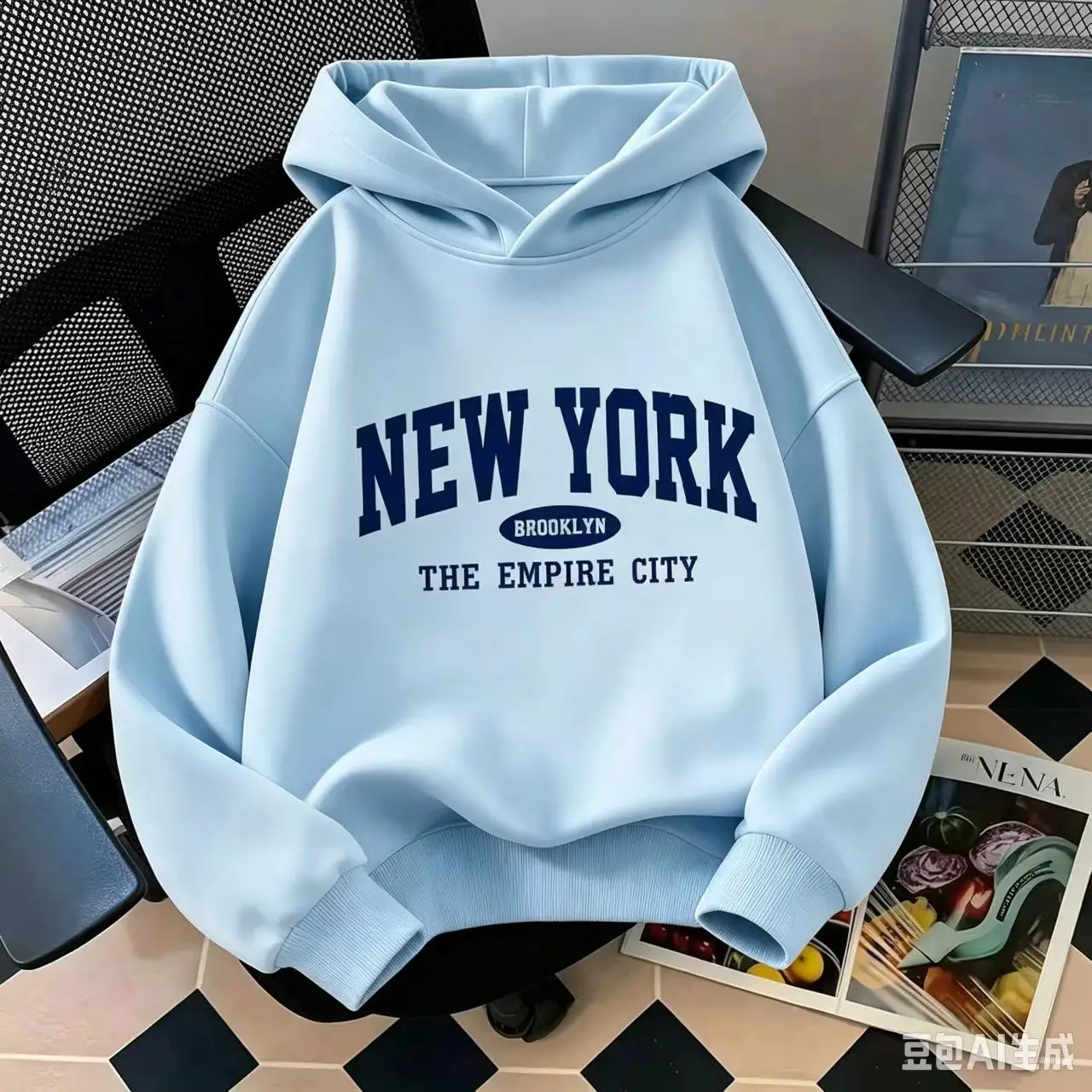 Kids New York Letter Print Hoodie Boys Girls Loose Casual Long Sleeve Pullover Warm Fashion Children Sweatshirt