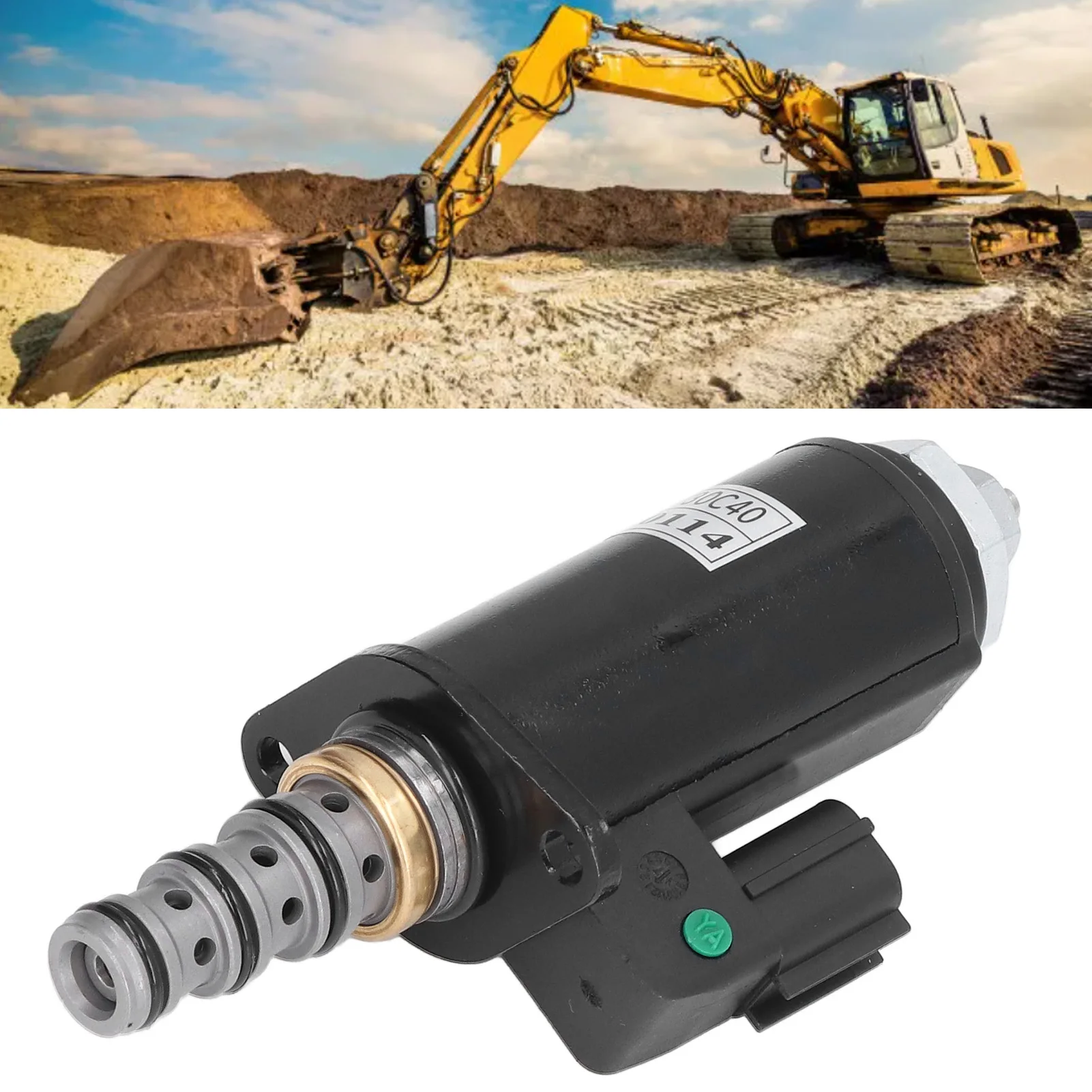 

Solenoid Valve Replacement Valve Aluminum for SK200‑6 SK230‑6 YN35V00019F1 KDRDE5K-31 30C40-101 Solenoid Valve