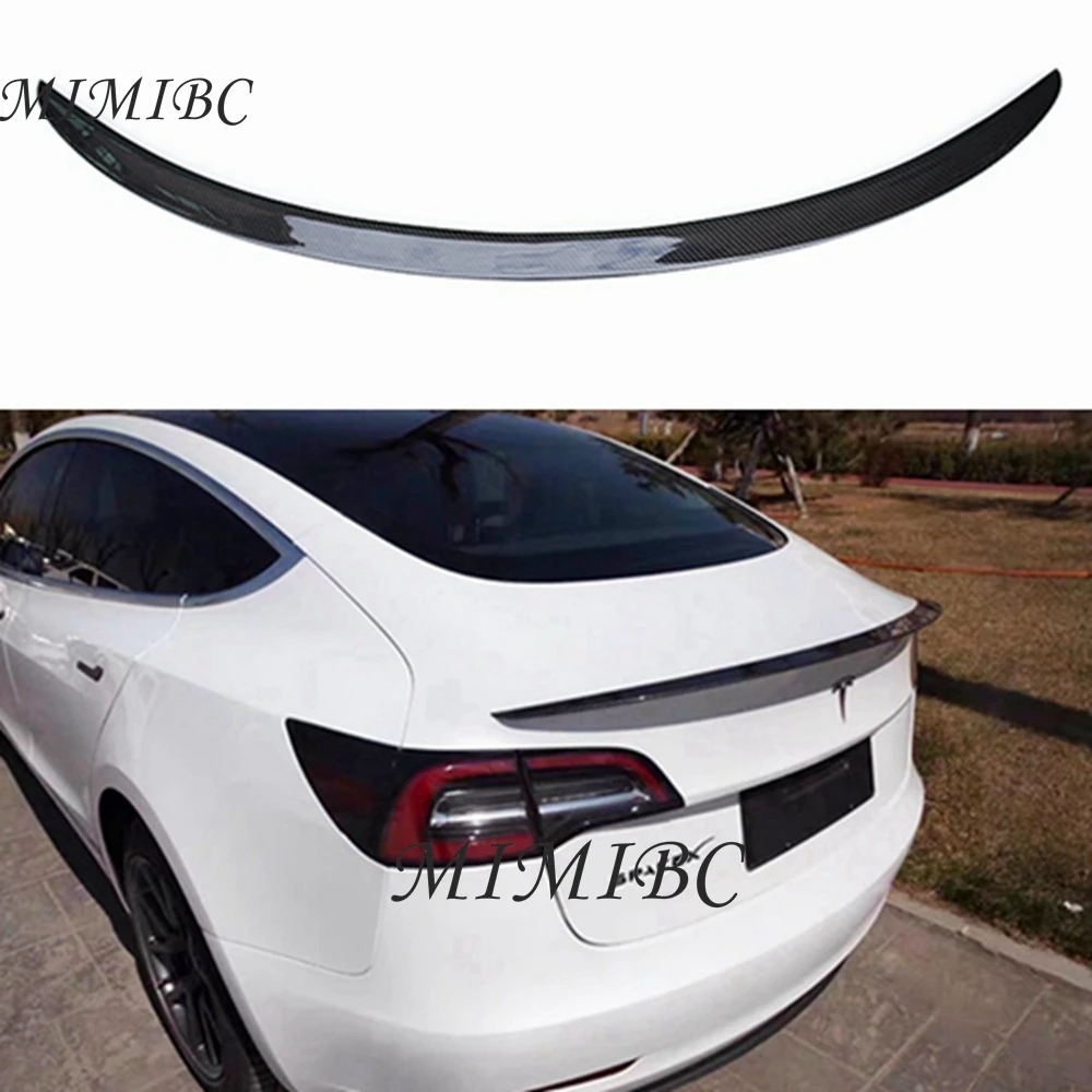 

FOR Tesla Model 3 High Performance P Style 2019-2022 FRP carbon fiber Spoiler Wing Rear Trunk Spoiler