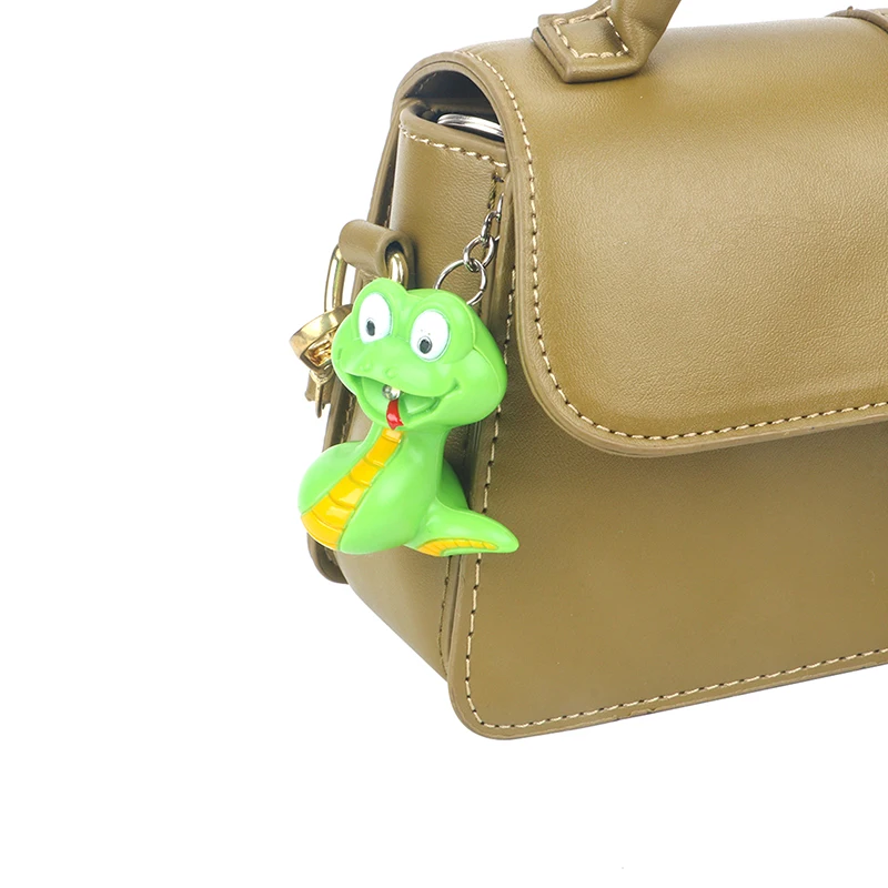 New Fashion Cartoon Anime Snake Keychain Sound And Light Function Bag School Bag Pendant Gift Funny Toy