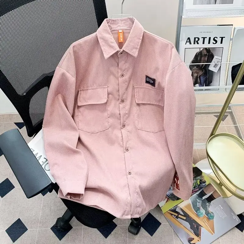 

Loose Men's Long Sve irt Spring New Arrival Outerwear Teenage Trendy American Sle Casual irt Comfortable Fit