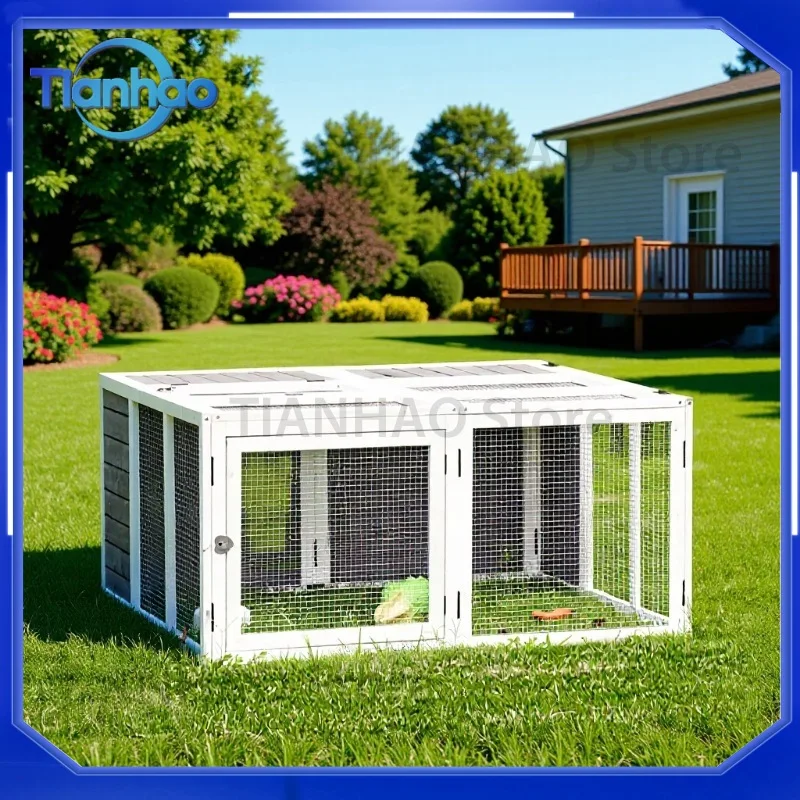 Large Outdoor Wooden Pet Cage for Rabbits Chickens Ducks Pigeons Rabbit Hutch Breeding Cage for Rabbits